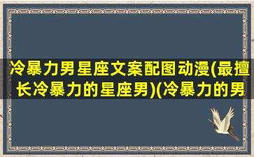 冷暴力男星座文案配图动漫(最擅长冷暴力的星座男)(冷暴力的男明星)