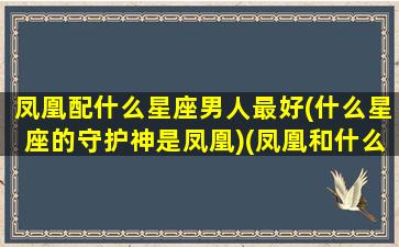 凤凰配什么星座男人最好(什么星座的守护神是凤凰)(凤凰和什么配对)