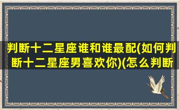 判断十二星座谁和谁最配(如何判断十二星座男喜欢你)(怎么判断十二星座喜欢一个人)