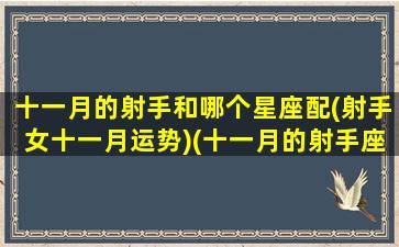 十一月的射手和哪个星座配(射手女十一月运势)(十一月的射手座性格)