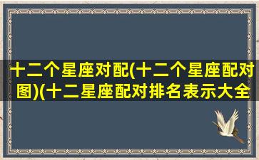 十二个星座对配(十二个星座配对图)(十二星座配对排名表示大全)