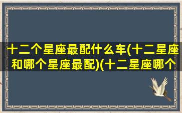 十二个星座最配什么车(十二星座和哪个星座最配)(十二星座哪个配哪个)
