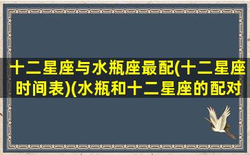 十二星座与水瓶座最配(十二星座时间表)(水瓶和十二星座的配对指数)