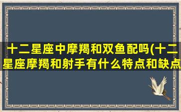 十二星座中摩羯和双鱼配吗(十二星座摩羯和射手有什么特点和缺点)