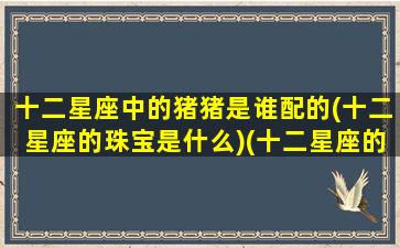 十二星座中的猪猪是谁配的(十二星座的珠宝是什么)(十二星座的猪猪侠的人物)