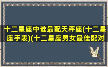 十二星座中谁最配天秤座(十二星座手表)(十二星座男女最佳配对天秤座)