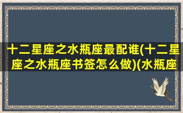 十二星座之水瓶座最配谁(十二星座之水瓶座书签怎么做)(水瓶座手帐排版素材,蓝紫色梦幻星座,超少女心)