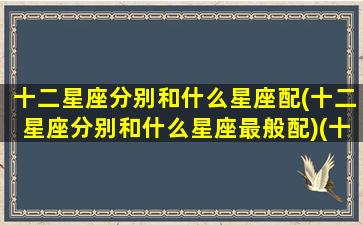 十二星座分别和什么星座配(十二星座分别和什么星座最般配)(十二星座和什么星座相配)