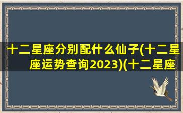 十二星座分别配什么仙子(十二星座运势查询2023)(十二星座最配搭档)