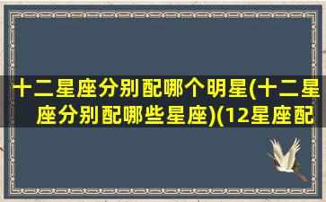 十二星座分别配哪个明星(十二星座分别配哪些星座)(12星座配哪个星座)