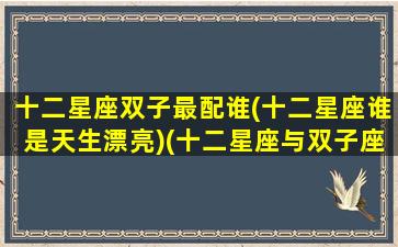 十二星座双子最配谁(十二星座谁是天生漂亮)(十二星座与双子座的配对指数)