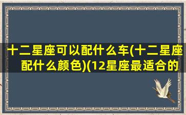 十二星座可以配什么车(十二星座配什么颜色)(12星座最适合的颜色)