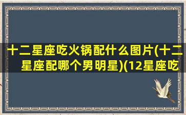 十二星座吃火锅配什么图片(十二星座配哪个男明星)(12星座吃火锅掀桌子)