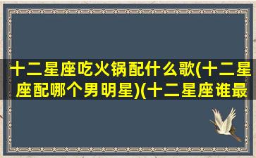 十二星座吃火锅配什么歌(十二星座配哪个男明星)(十二星座谁最喜欢吃火锅)