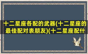 十二星座各配的武器(十二星座的最佳配对表朋友)(十二星座配什么座)