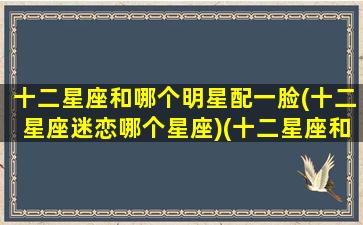 十二星座和哪个明星配一脸(十二星座迷恋哪个星座)(十二星座和明星的缘分)