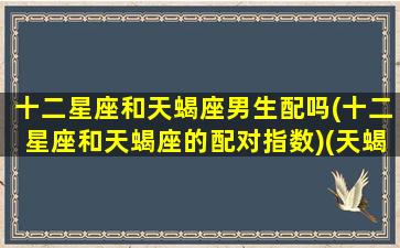 十二星座和天蝎座男生配吗(十二星座和天蝎座的配对指数)(天蝎座和十二星座的匹配度)