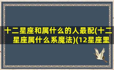 十二星座和属什么的人最配(十二星座属什么系魔法)(12星座里什么座和什么座最配)