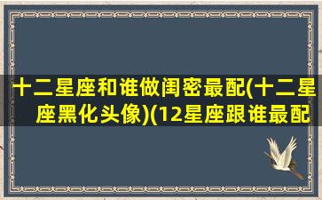 十二星座和谁做闺密最配(十二星座黑化头像)(12星座跟谁最配当闺蜜)