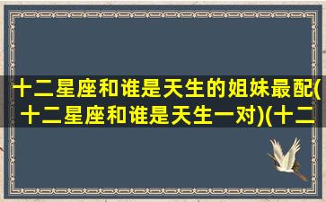 十二星座和谁是天生的姐妹最配(十二星座和谁是天生一对)(十二星座谁跟谁最般配)