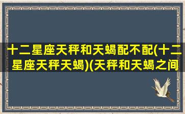 十二星座天秤和天蝎配不配(十二星座天秤天蝎)(天秤和天蝎之间的星座)