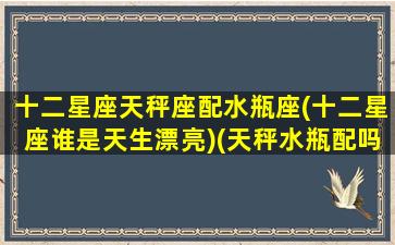 十二星座天秤座配水瓶座(十二星座谁是天生漂亮)(天秤水瓶配吗)