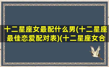 十二星座女最配什么男(十二星座最佳恋爱配对表)(十二星座女合适的星座男)