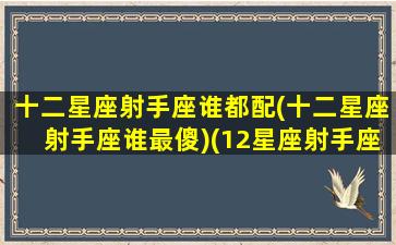 十二星座射手座谁都配(十二星座射手座谁最傻)(12星座射手座和谁最配)