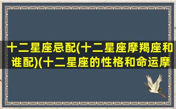 十二星座忌配(十二星座摩羯座和谁配)(十二星座的性格和命运摩羯座)