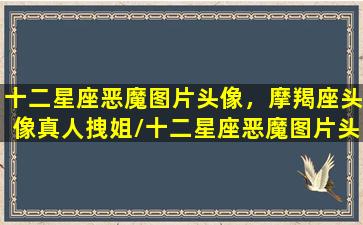 十二星座恶魔图片头像，摩羯座头像真人拽姐/十二星座恶魔图片头像，摩羯座头像真人拽姐-我的网站