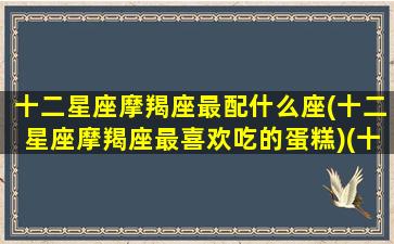 十二星座摩羯座最配什么座(十二星座摩羯座最喜欢吃的蛋糕)(十二星座摩羯座的绝配)