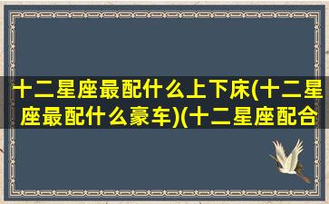 十二星座最配什么上下床(十二星座最配什么豪车)(十二星座配合什么车)