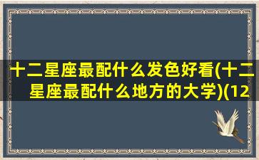 十二星座最配什么发色好看(十二星座最配什么地方的大学)(12星座配色)