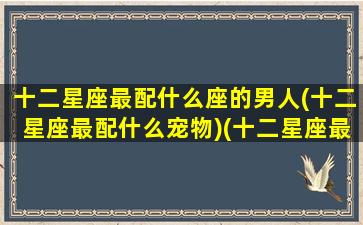 十二星座最配什么座的男人(十二星座最配什么宠物)(十二星座最配的男明星)