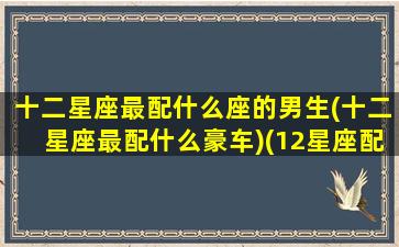 十二星座最配什么座的男生(十二星座最配什么豪车)(12星座配什么男生)