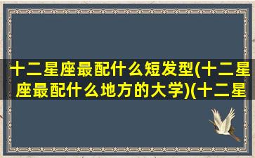 十二星座最配什么短发型(十二星座最配什么地方的大学)(十二星座配什么样的男生)