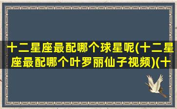 十二星座最配哪个球星呢(十二星座最配哪个叶罗丽仙子视频)(十二星座最配cp)