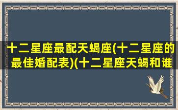 十二星座最配天蝎座(十二星座的最佳婚配表)(十二星座天蝎和谁最配)