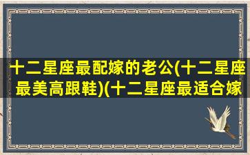 十二星座最配嫁的老公(十二星座最美高跟鞋)(十二星座最适合嫁给什么样的男人)