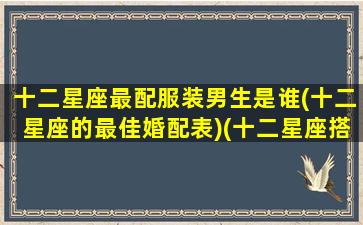 十二星座最配服装男生是谁(十二星座的最佳婚配表)(十二星座搭配什么衣服最好看)