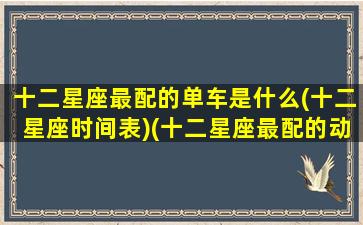 十二星座最配的单车是什么(十二星座时间表)(十二星座最配的动物)