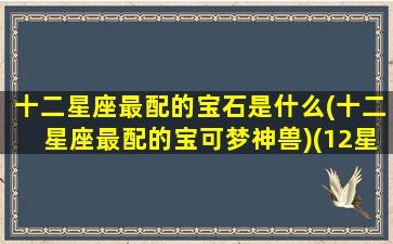 十二星座最配的宝石是什么(十二星座最配的宝可梦神兽)(12星座配什么动物)