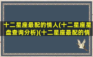 十二星座最配的情人(十二星座星盘查询分析)(十二星座最配的情侣)