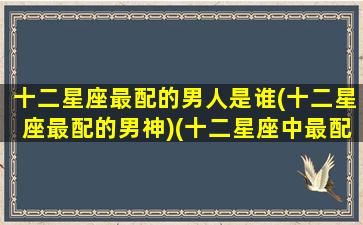 十二星座最配的男人是谁(十二星座最配的男神)(十二星座中最配的一对)