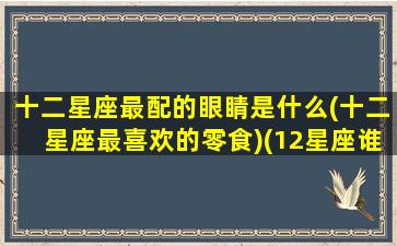 十二星座最配的眼睛是什么(十二星座最喜欢的零食)(12星座谁眼睛最好看)