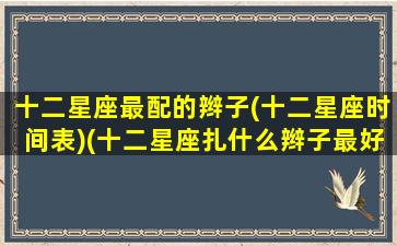 十二星座最配的辫子(十二星座时间表)(十二星座扎什么辫子最好看)