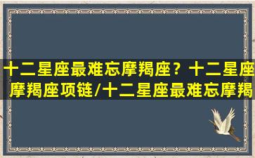 十二星座最难忘摩羯座？十二星座摩羯座项链/十二星座最难忘摩羯座？十二星座摩羯座项链-我的网站