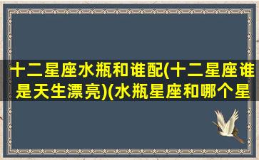 十二星座水瓶和谁配(十二星座谁是天生漂亮)(水瓶星座和哪个星座最配)