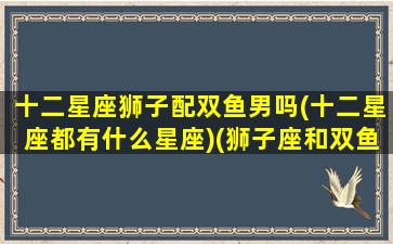 十二星座狮子配双鱼男吗(十二星座都有什么星座)(狮子座和双鱼座适合做情侣吗)