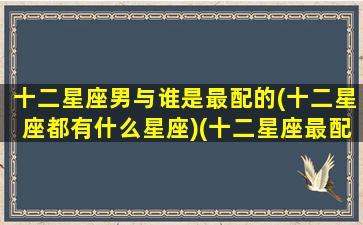 十二星座男与谁是最配的(十二星座都有什么星座)(十二星座最配哪个星座的男生)